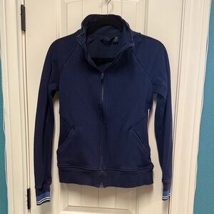 Athleta Dark Blue Full-Zip Jacket